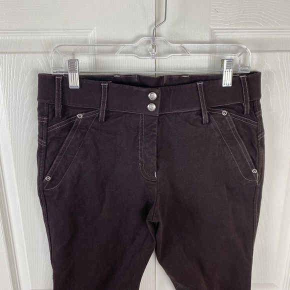 Ariat Size 30 Equestrian Riding Breeches Jodhpurs Brown Crop Pants - Picture 5 of 5